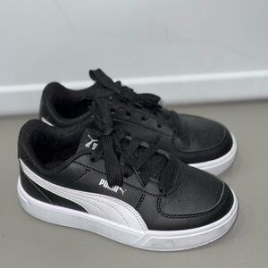 Puma Kids Black and White Sneakers